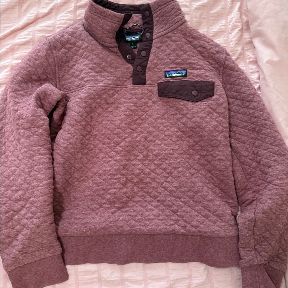 Patagonia Quilted Snap Pullover - Mauve
